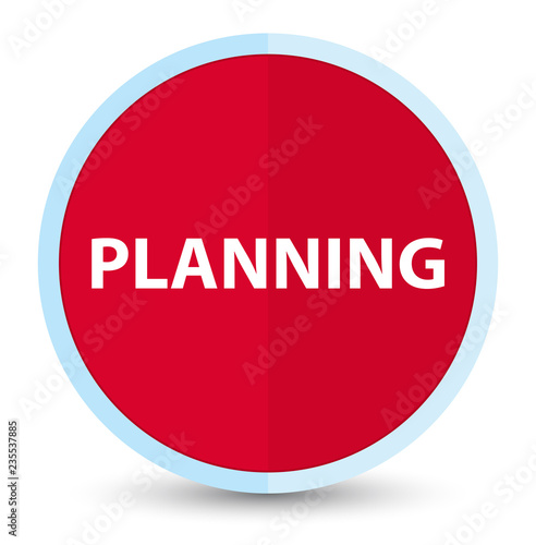 Planning flat prime red round button