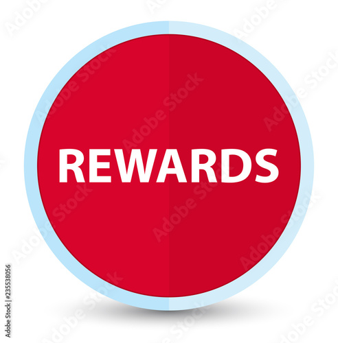 Rewards flat prime red round button