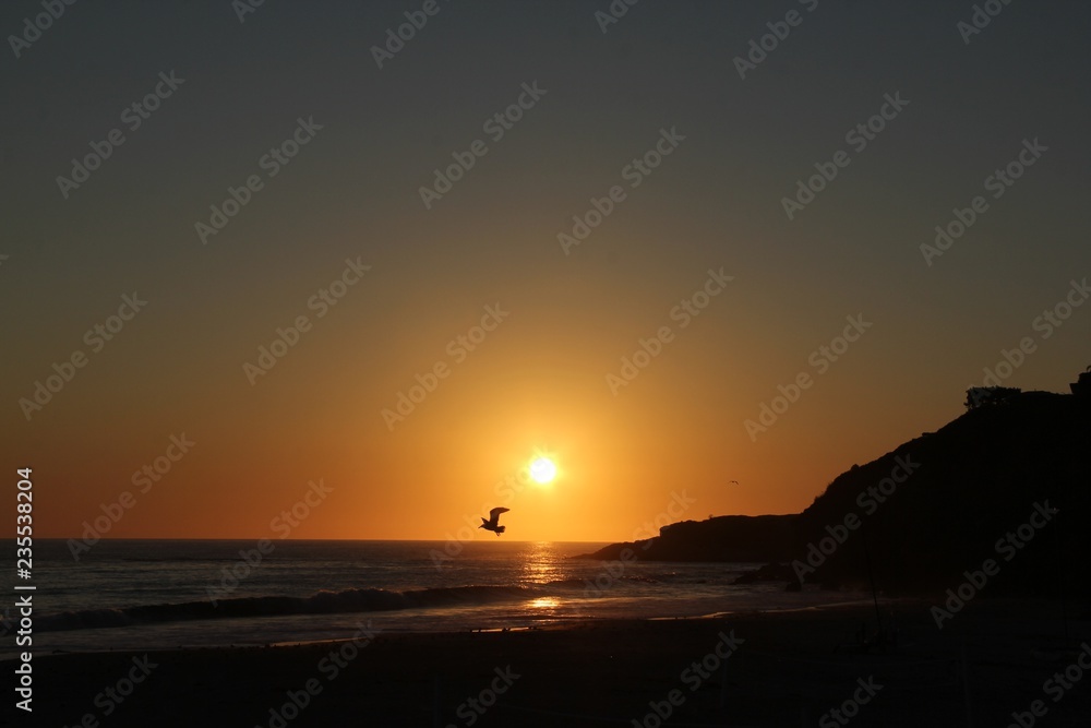sunset over the Ocean Laguna beach California