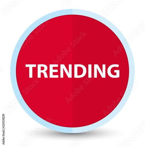 Trending flat prime red round button