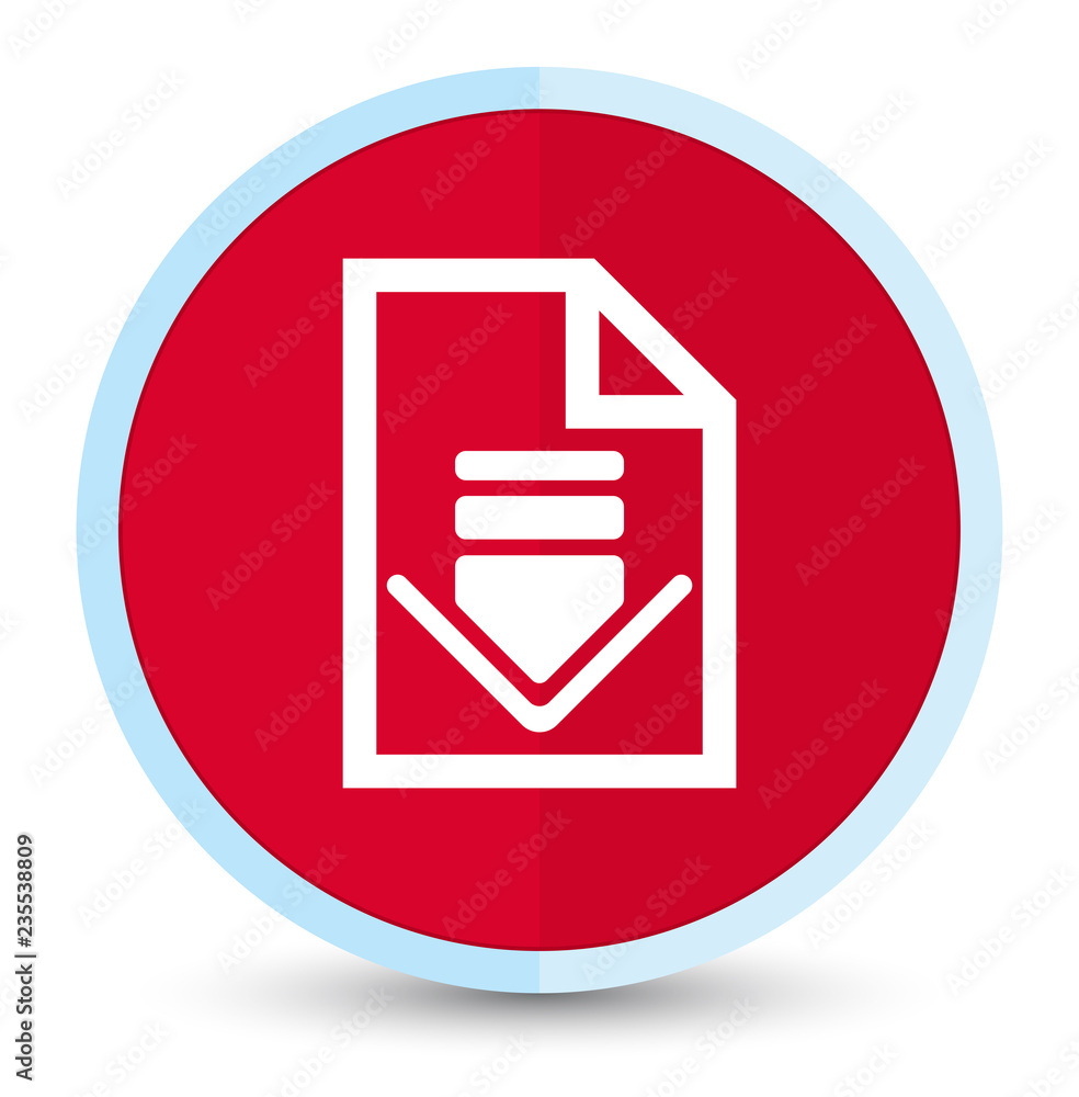 Download document icon flat prime red round button Download document icon flat prime red round button