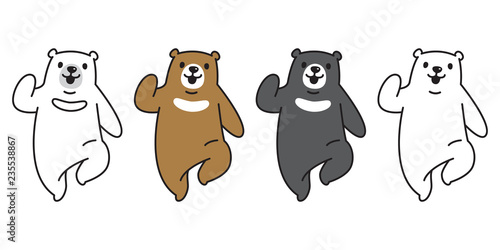 Bear vector polar Bear logo icon run illustration character cartoon doodle photo