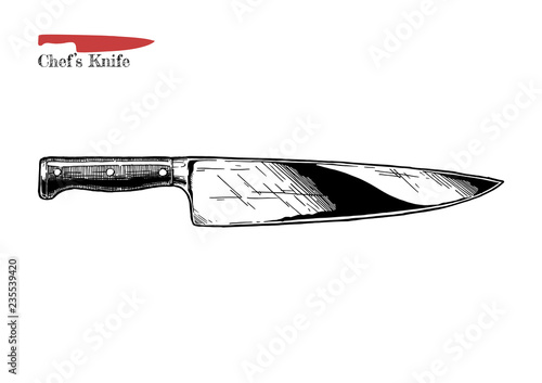 illustration of chef's knife