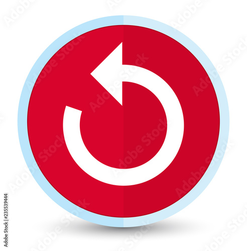 Refresh arrow icon flat prime red round button