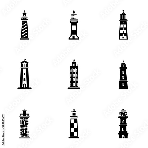 Enlighten icons set. Simple set of 9 enlighten vector icons for web isolated on white background