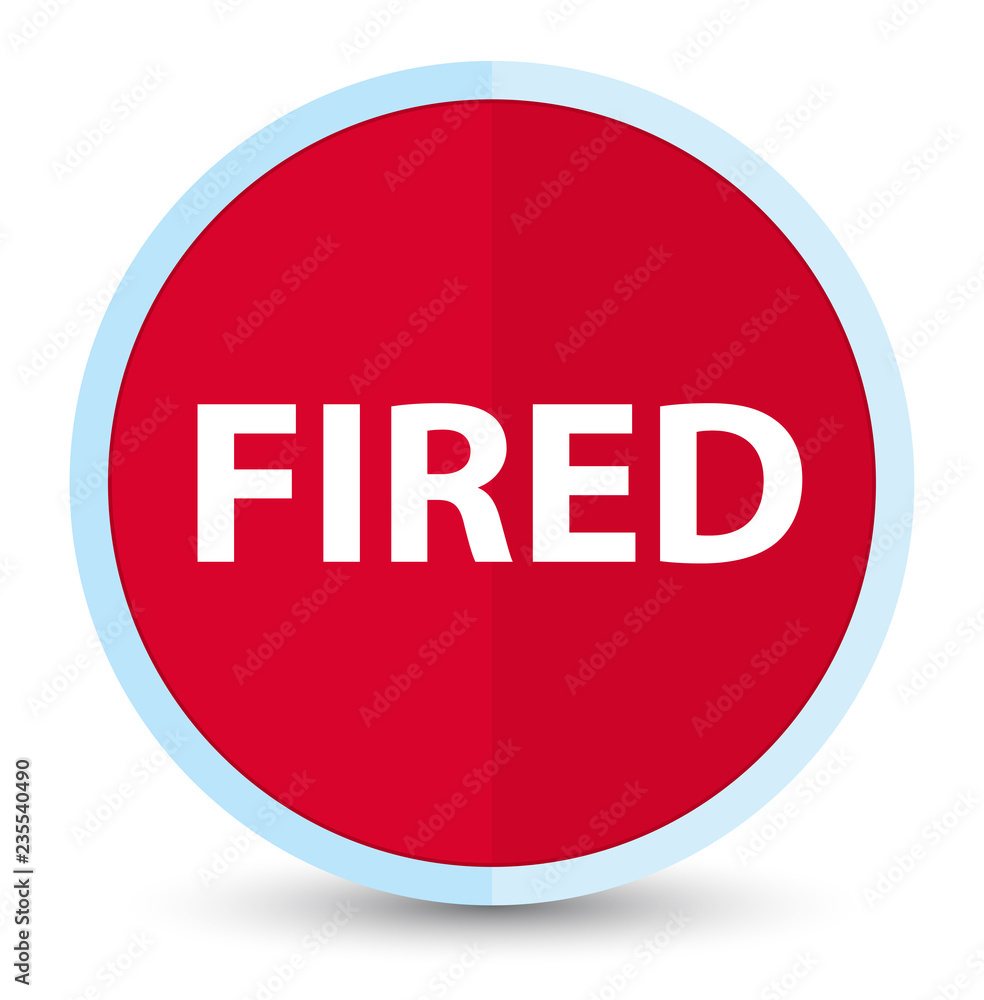 Fired flat prime red round button Fired flat prime red round button