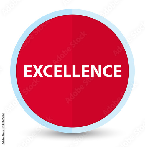 Excellence flat prime red round button