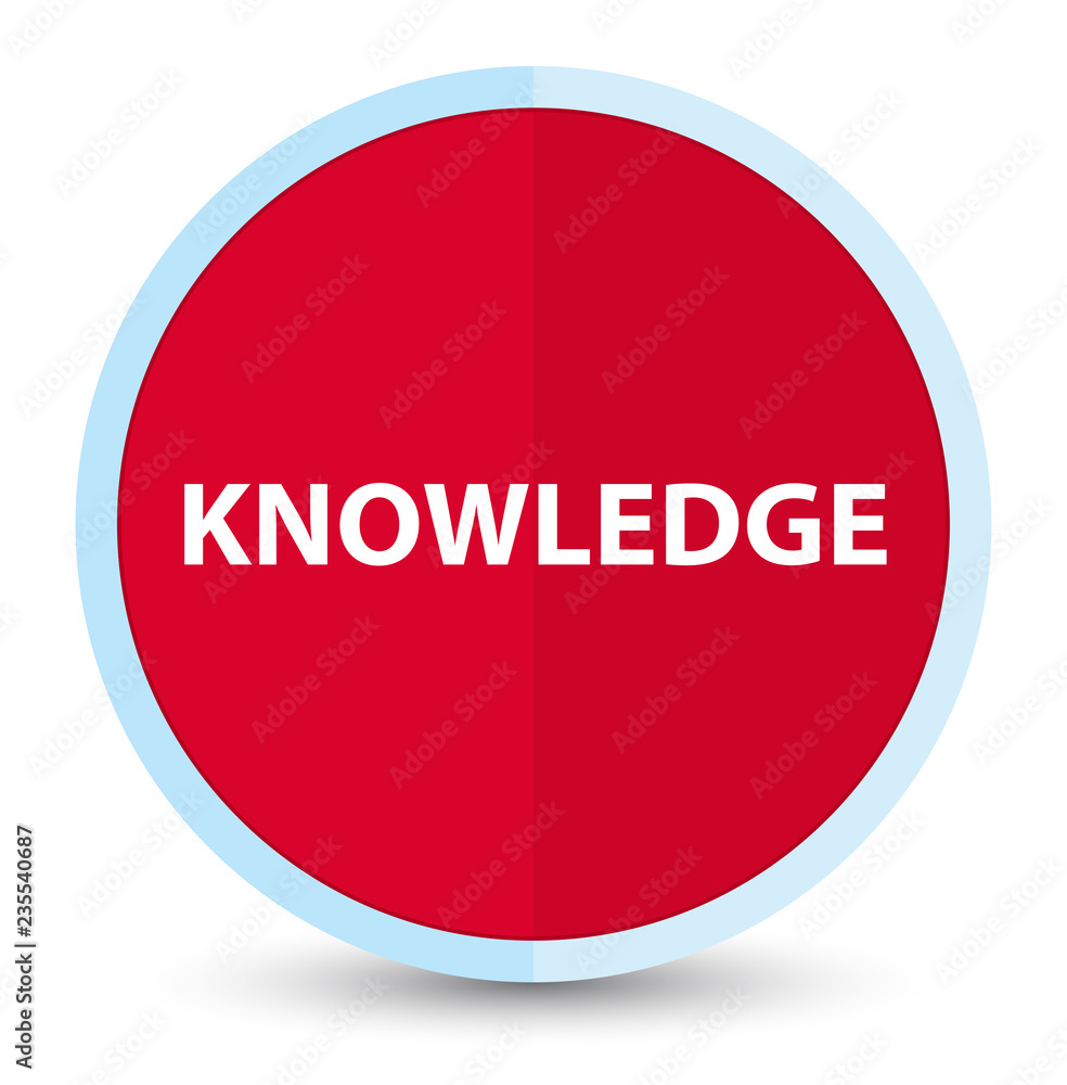 Knowledge flat prime red round button Knowledge flat prime red round button