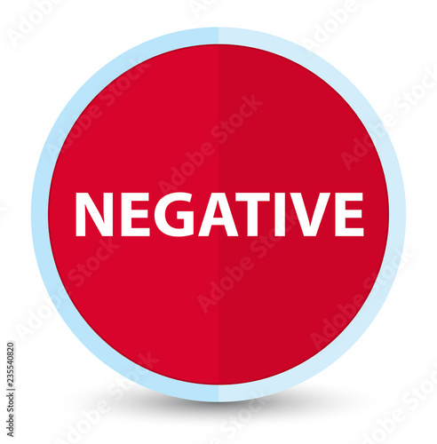 Negative flat prime red round button
