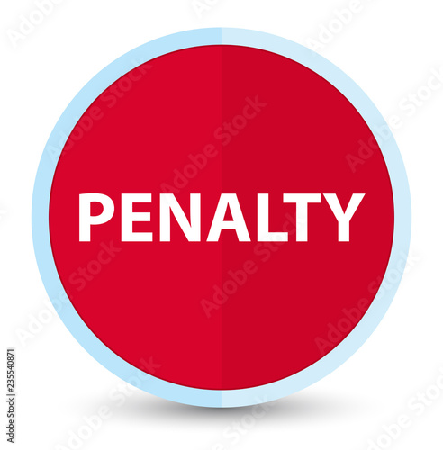 Penalty flat prime red round button