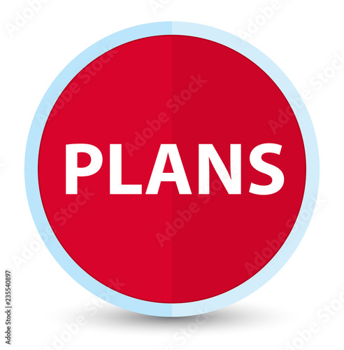 Plans flat prime red round button