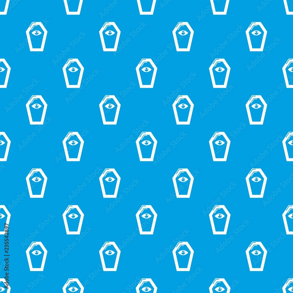 Pharaoh coffin pattern vector seamless blue repeat for any use Pharaoh coffin pattern vector seamless blue repeat for any use