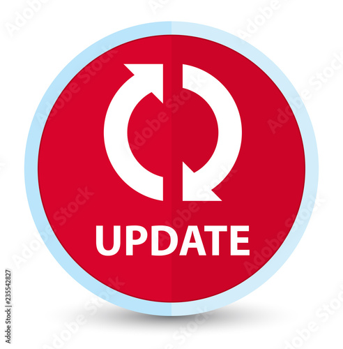 Update flat prime red round button