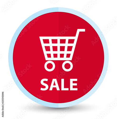 Sale flat prime red round button