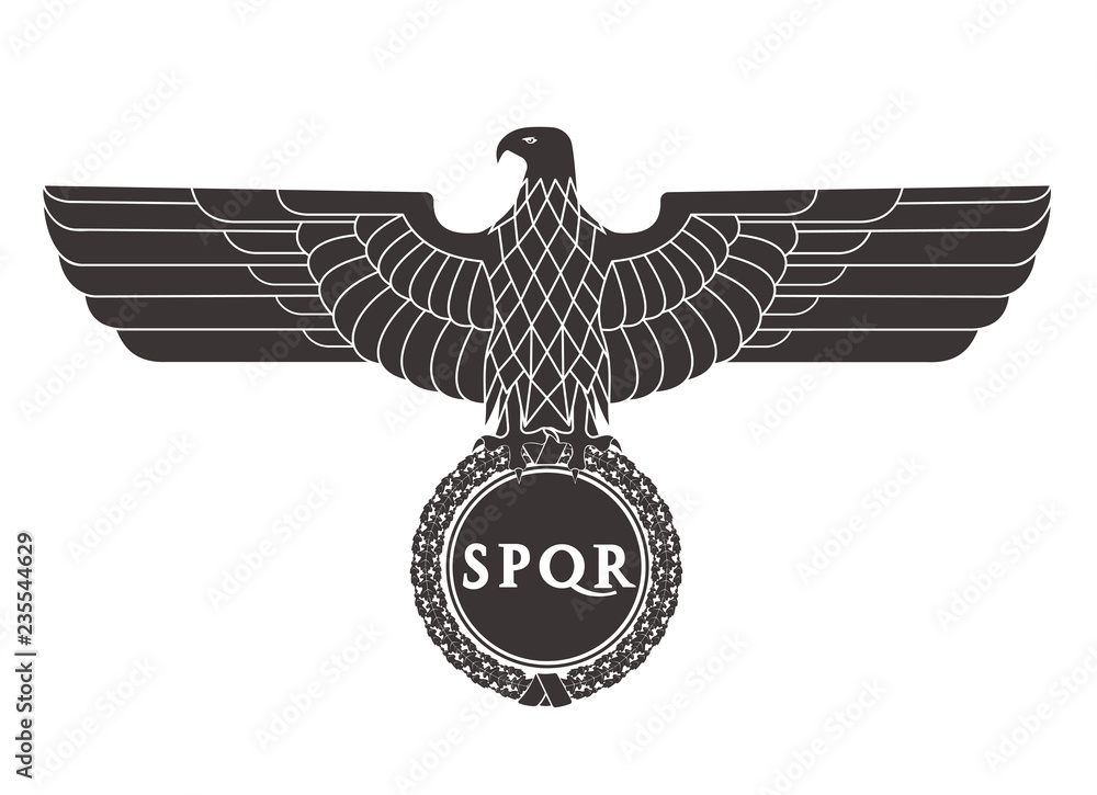 Fototapeta Logo of the Roman eagle.