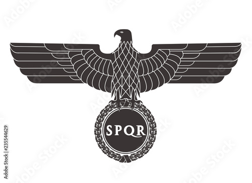 Fototapeta Logo of the Roman eagle.