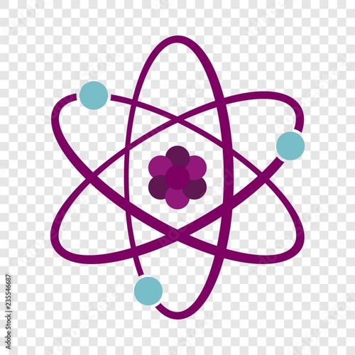 Atom icon. Flat illustration of atom vector icon for web design