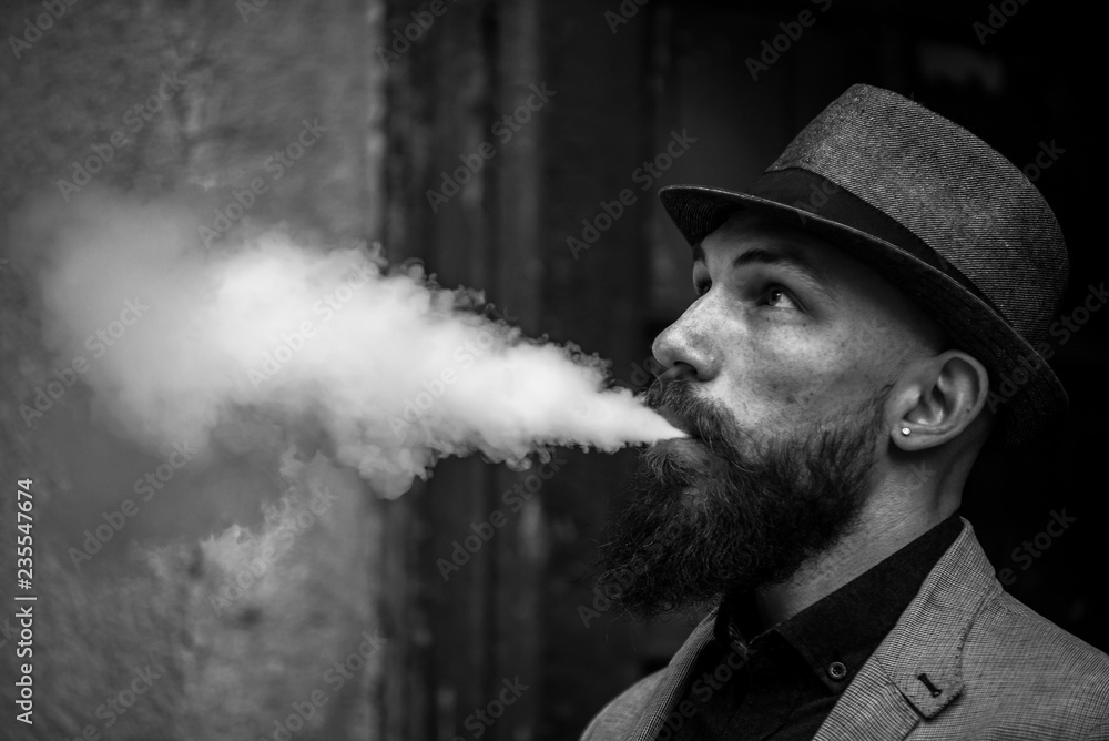 stylish bearded man in bloop wipe habit stylish bearded man in bloop wipe habit
