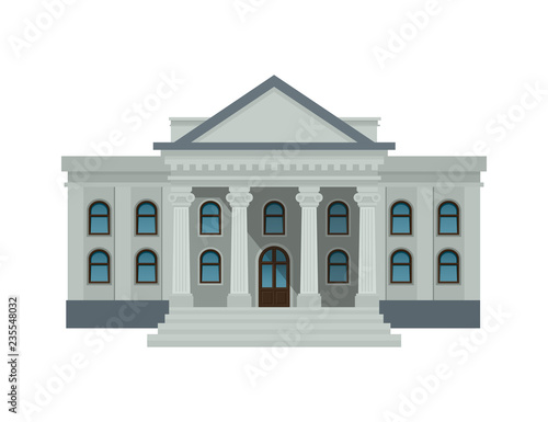 Fototapeta Bank building facade, university or government institution