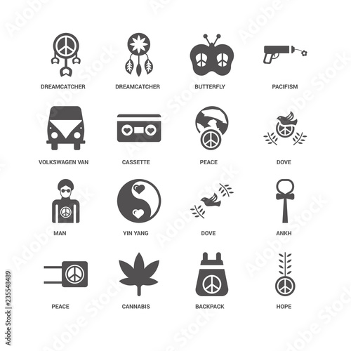Hope, Dove, Peace, Ankh, Dreamcatcher, van, Man, Back