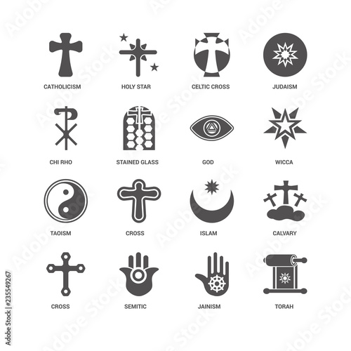 Torah, Wicca, God, Cross, Calvary, Catholicism, Chi Rho, Taoism,
