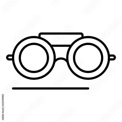 Welder glasses icon. Outline welder glasses vector icon for web design isolated on white background