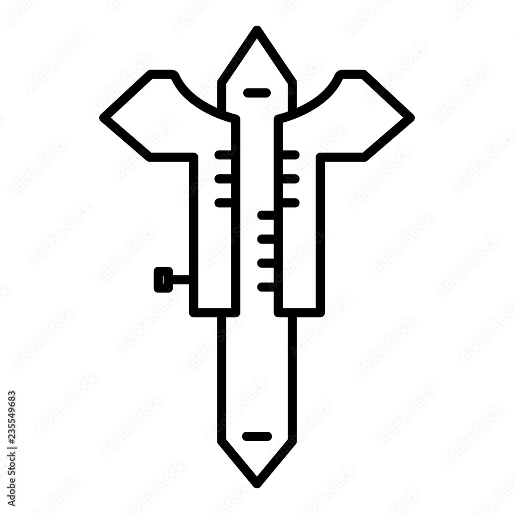 Welder measurement icon. Outline welder measurement vector icon for web design isolated on white background Welder measurement icon. Outline welder measurement vector icon for web design isolated on white background