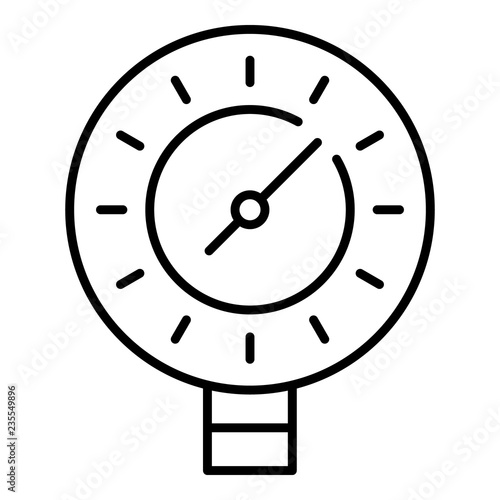 Welding manometer icon. Outline welding manometer vector icon for web design isolated on white background