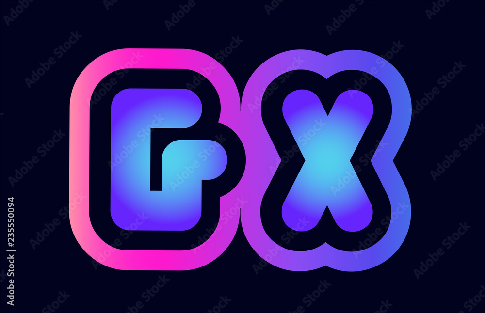 gx g x pink blue gradient alphabet letter logo combination icon design gx g x pink blue gradient alphabet letter logo combination icon design