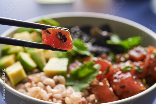 Fotografía ahi poke bowl