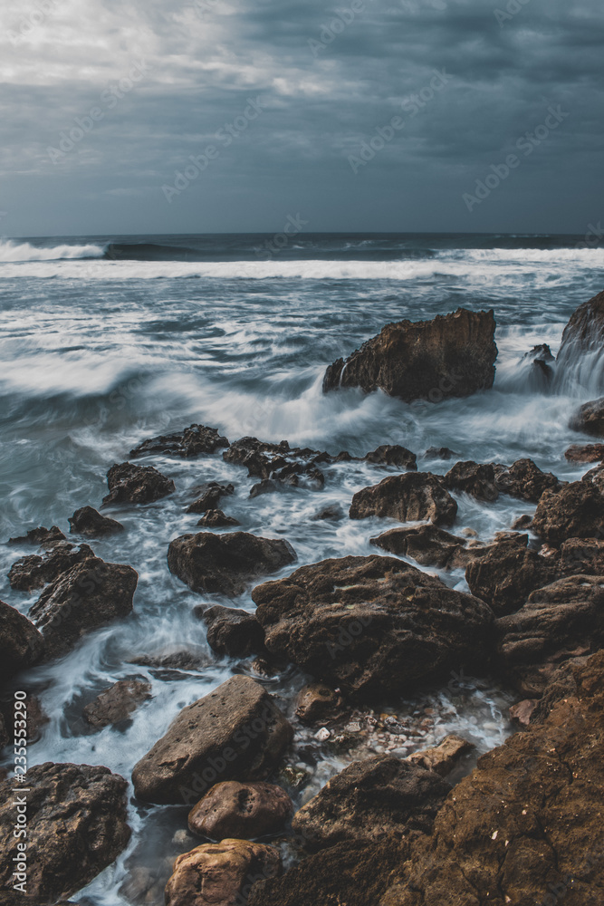 The beach of Luz Portugal during a beautiful sunset The beach of Luz Portugal during a beautiful sunset