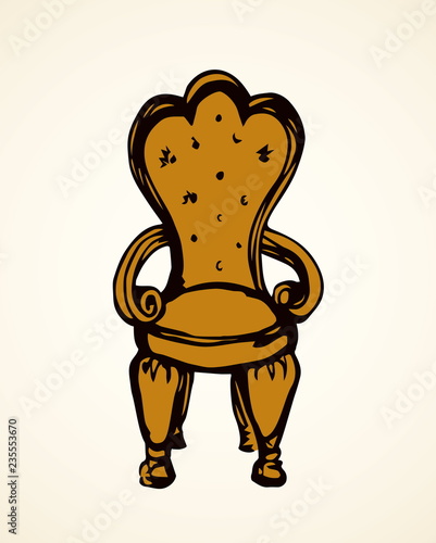 Throne. Vector drawing