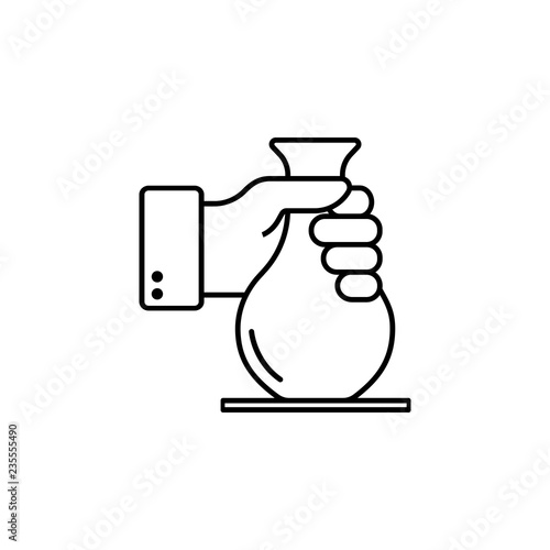 budget, debt, hand icon. Element of growth hacking icon. Thin line icon for website design and development, app development. Premium icon