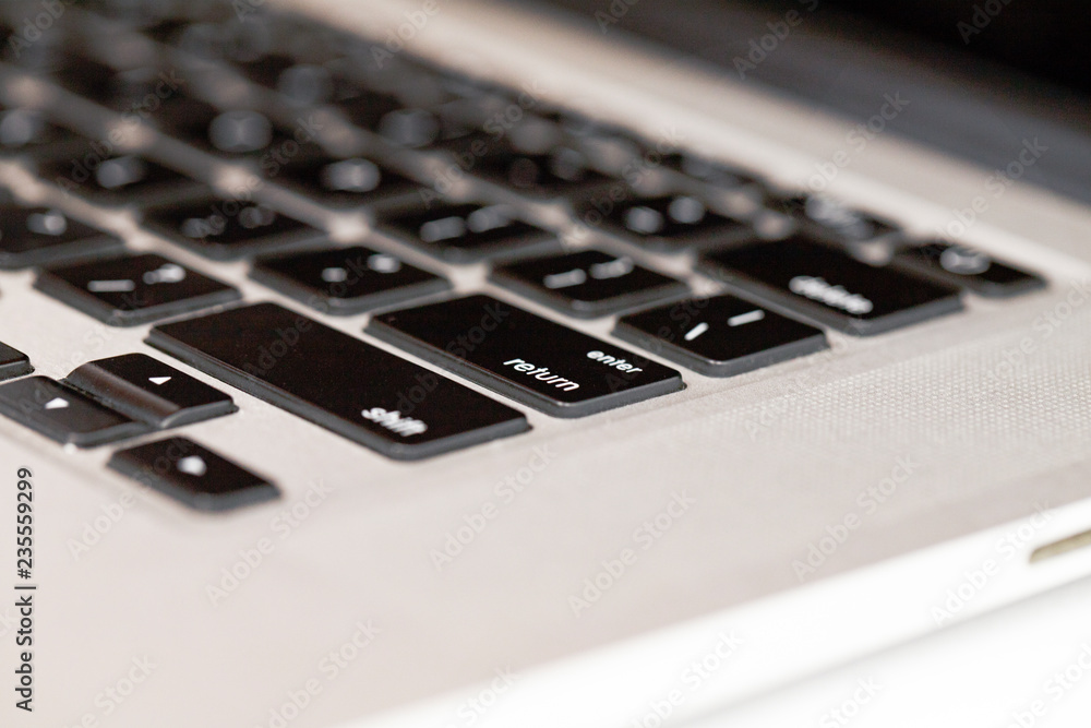 Close-up of laptop keyboard