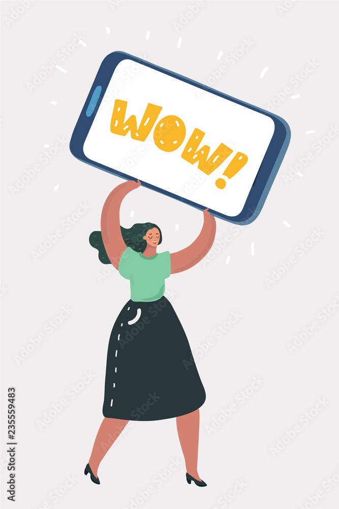 Woman Using Cell Smart Phone. Woman Using Cell Smart Phone.