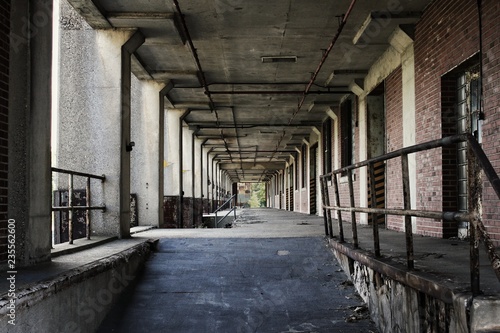 Old abandoned warehouse loading dock.