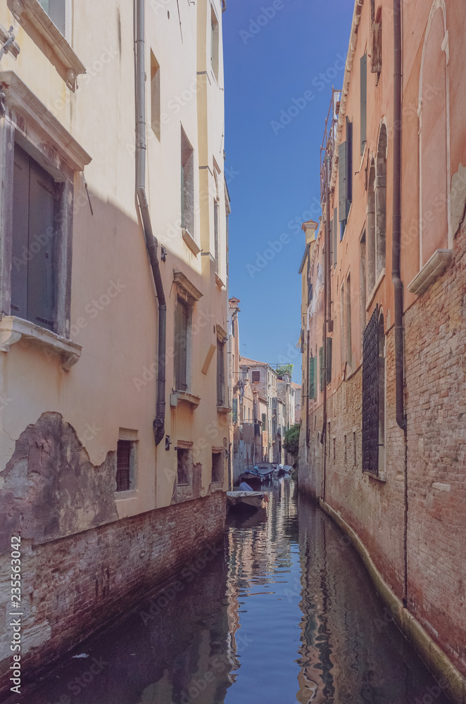Venetian houses and canals of Venice, Italy