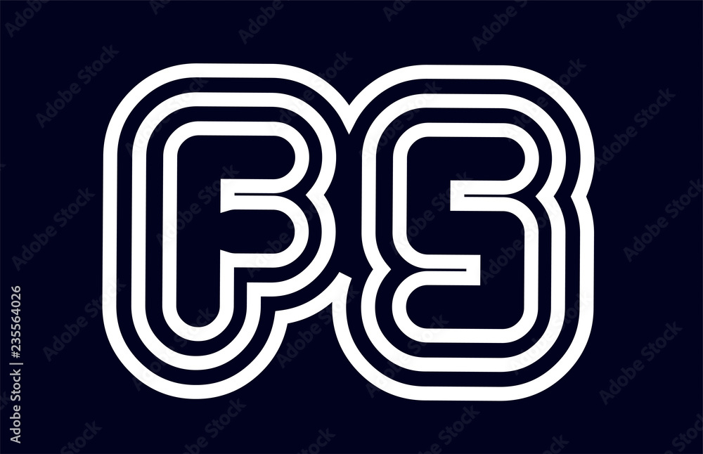 black and white alphabet letter combination fs f s logo company icon design