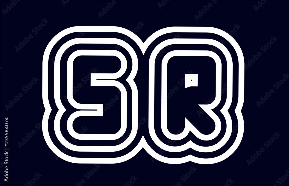 black and white alphabet letter combination sr s r logo company icon design black and white alphabet letter combination sr s r logo company icon design