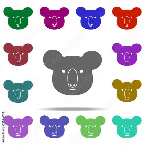 head of koala silhouette icon. Elements of animals in multi color style icons. Simple icon for websites, web design, mobile app, info graphics