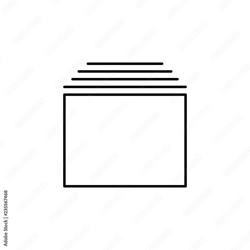 sheets of paper icon. Element of simple icon. Thin line icon for website design and development, app development. Premium icon sheets of paper icon. Element of simple icon. Thin line icon for website design and development, app development. Premium icon