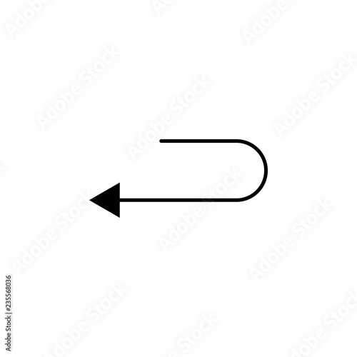 return arrow icon. Element of simple icon. Thin line icon for website design and development, app development. Premium icon