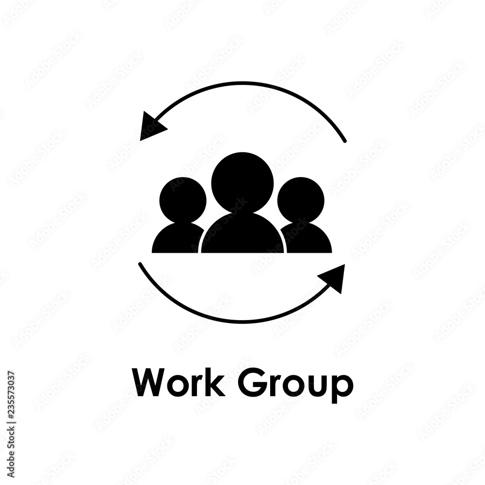 arrow, work, group icon. Element of business icon with description ...