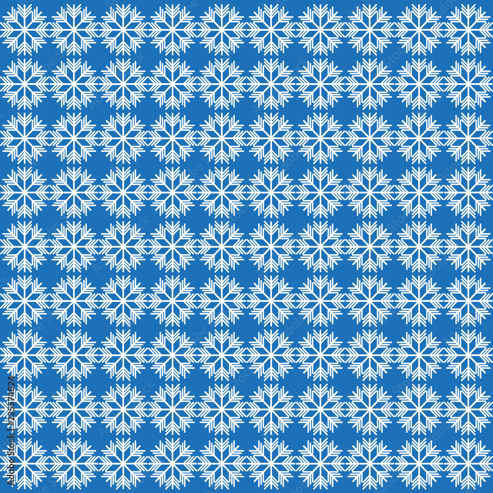 Vector seamless pattern with snowflakes. Winter background.