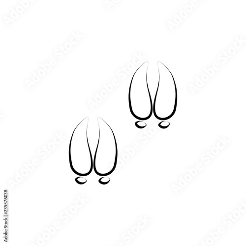 Moose tracks icon. Element of animal track for mobile concept and web apps. Hand drawn Moose tracks icon can be used for web and mobile