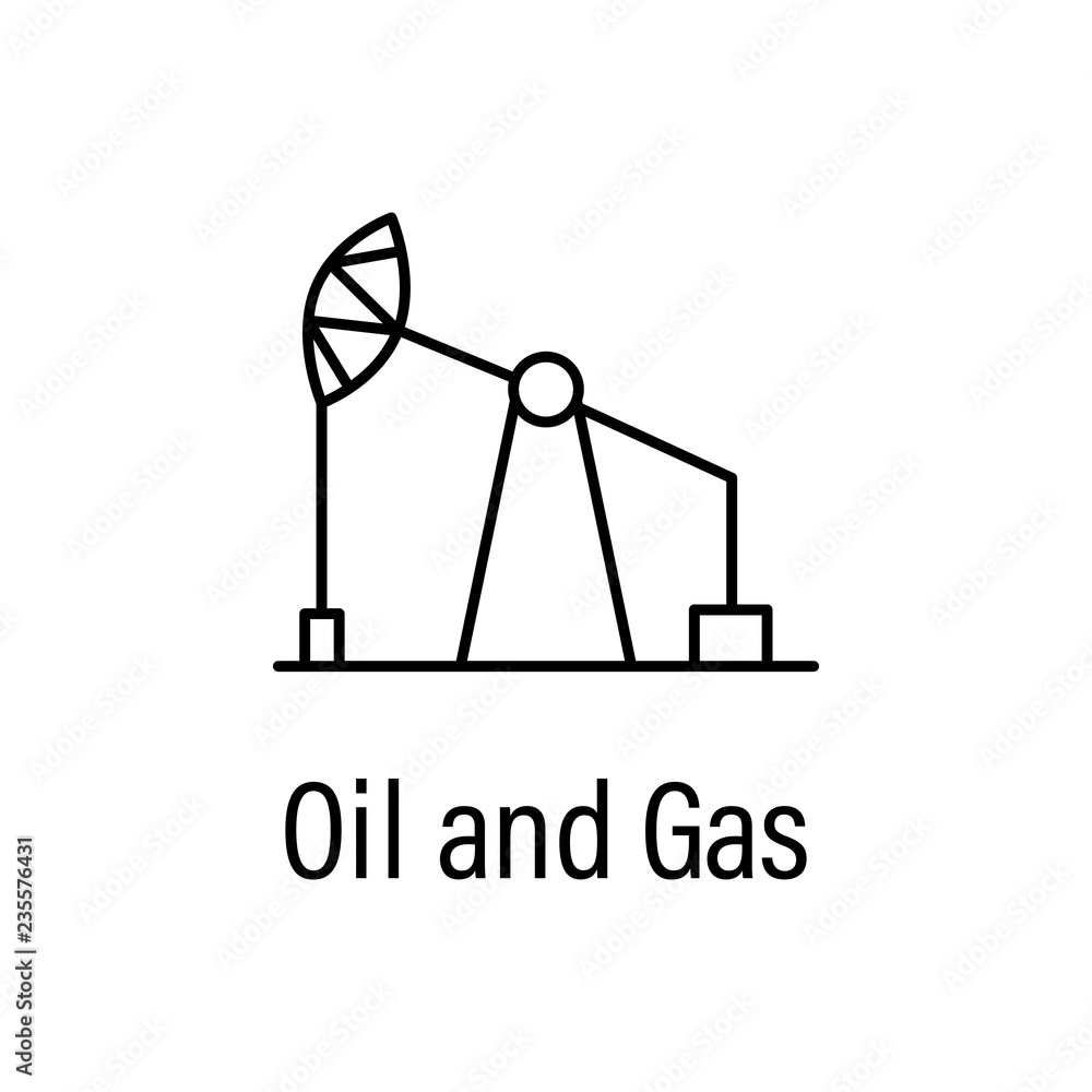 oil and gas outline icon with name oil and gas outline icon with name