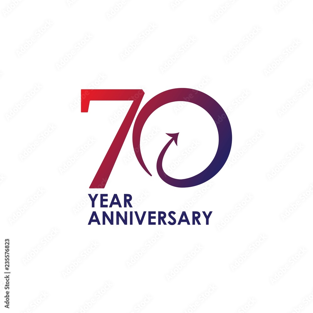 Fototapeta premium 70 Year Anniversary Vector Template Design Illustration