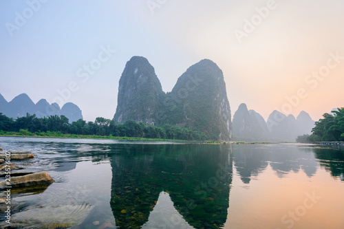 Landscape of Karst Landform Mountains in Guilin, Guangxi, China