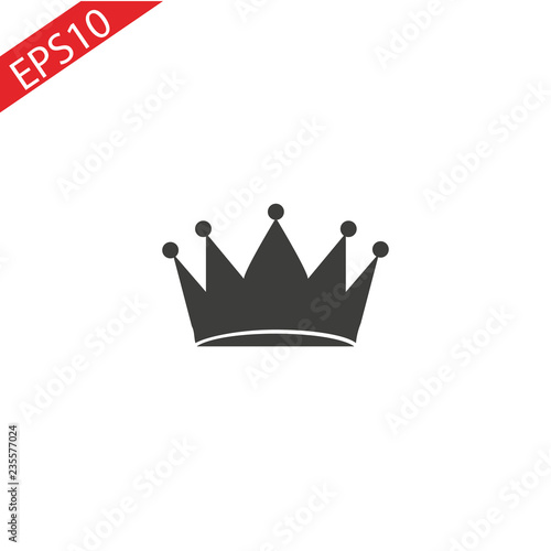 King Crown Logo Vector Illustration Royal Crown Silhouette Isolated On White Background Vector Object For Labels Stock Vector Adobe Stock