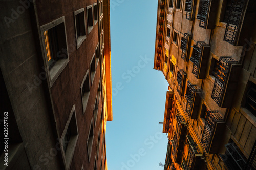 Photography Sky betwwen two buldings from el Raval, Barcelona